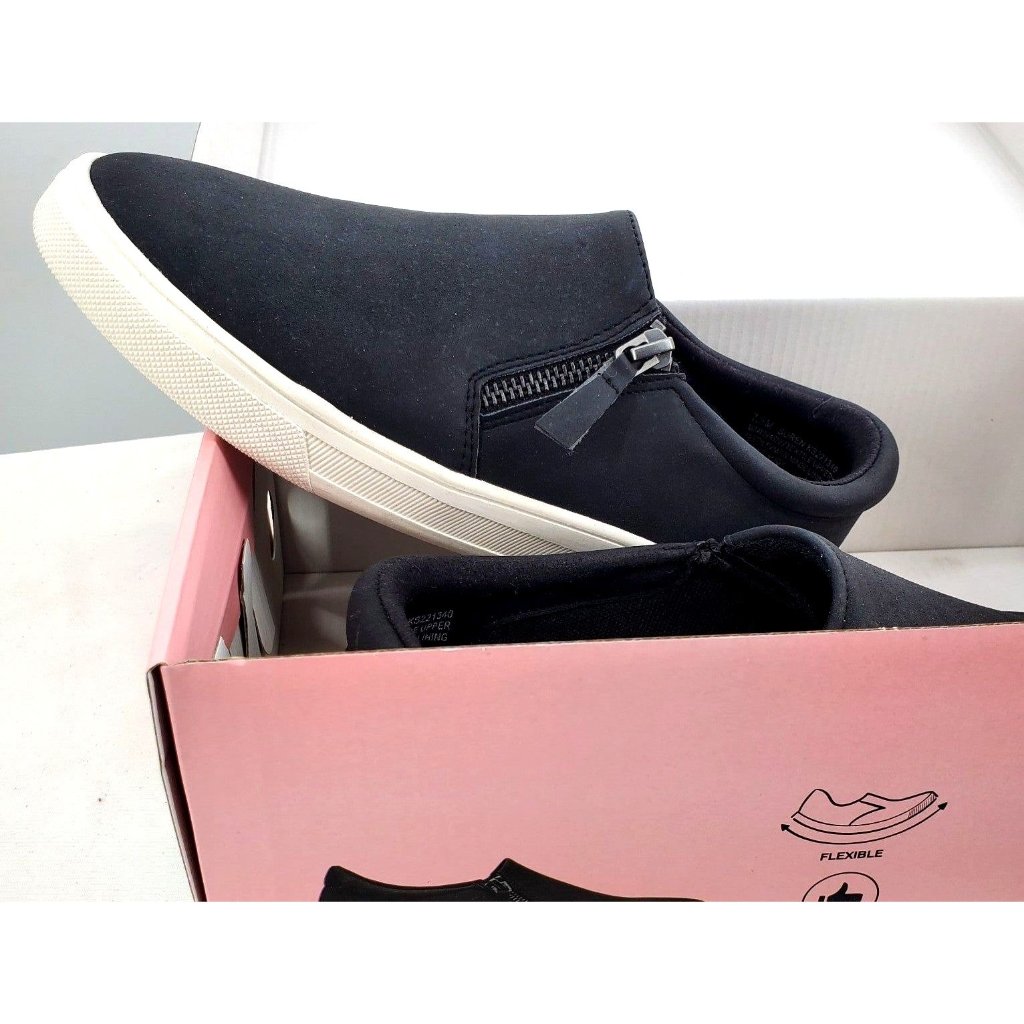 Kensie 7.5 Sneaker Woman Soren Zip Side Slip-On Shoe Minimalist Athleisure Casua — image 5 of 8